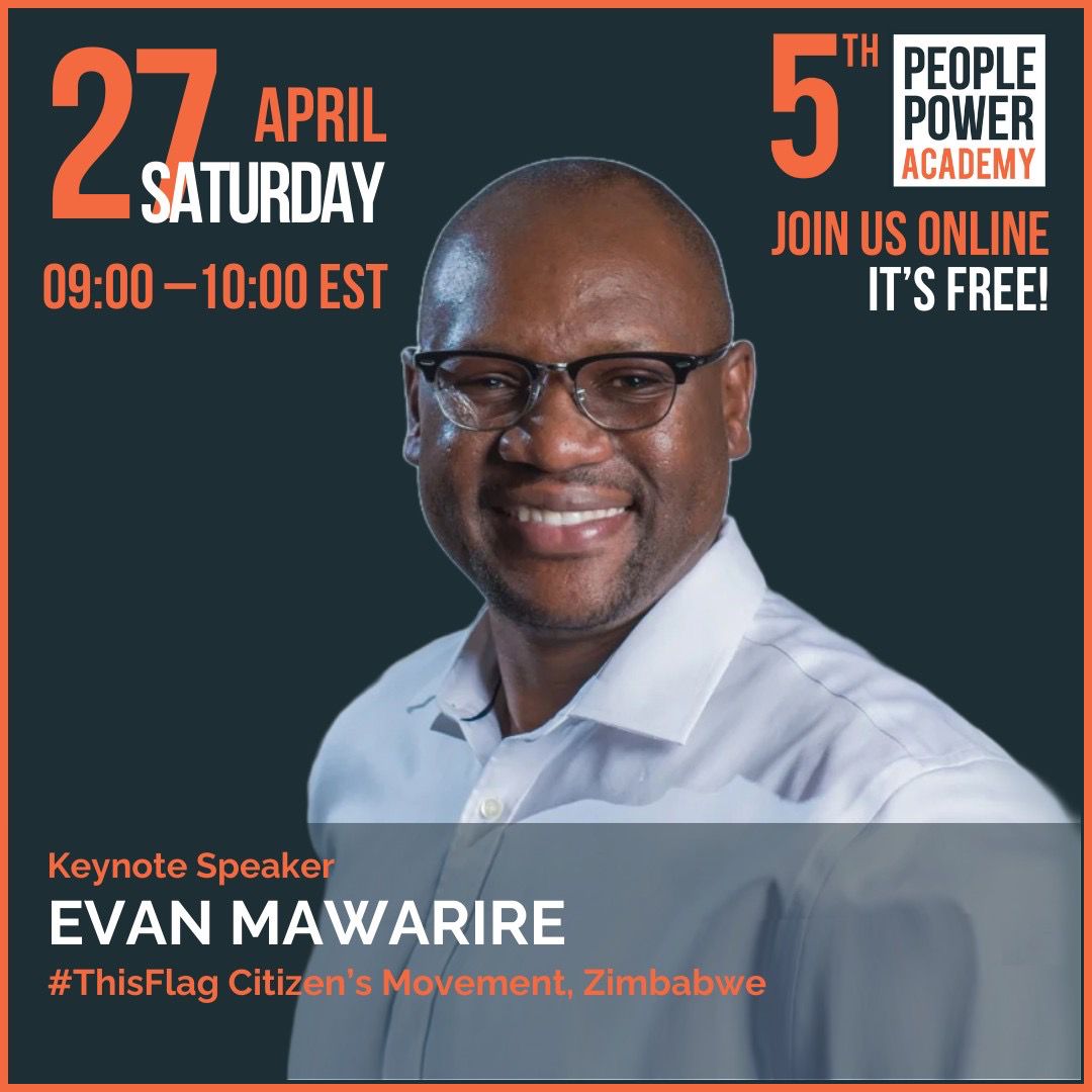 @PastorEvanLive took on the tyranny of Robert Mugabe in Zimbabwe, and despite facing imprisonment and torture, his unwavering commitment to democracy inspires us all! We're excited he is a keynote speaker at the 5th #peoplepoweracademy Register here shorturl.at/sJY18…