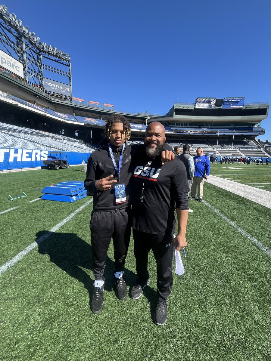 BellBrexton's tweet image. After a great day @GeorgiaStateFB blessed to receive my first D1 OFFER! @DellMcGee @hcbcg_jadams @Fbcoachsauce @CoachStoneO @coachcam005 @stroudmr @ChadSimmons_