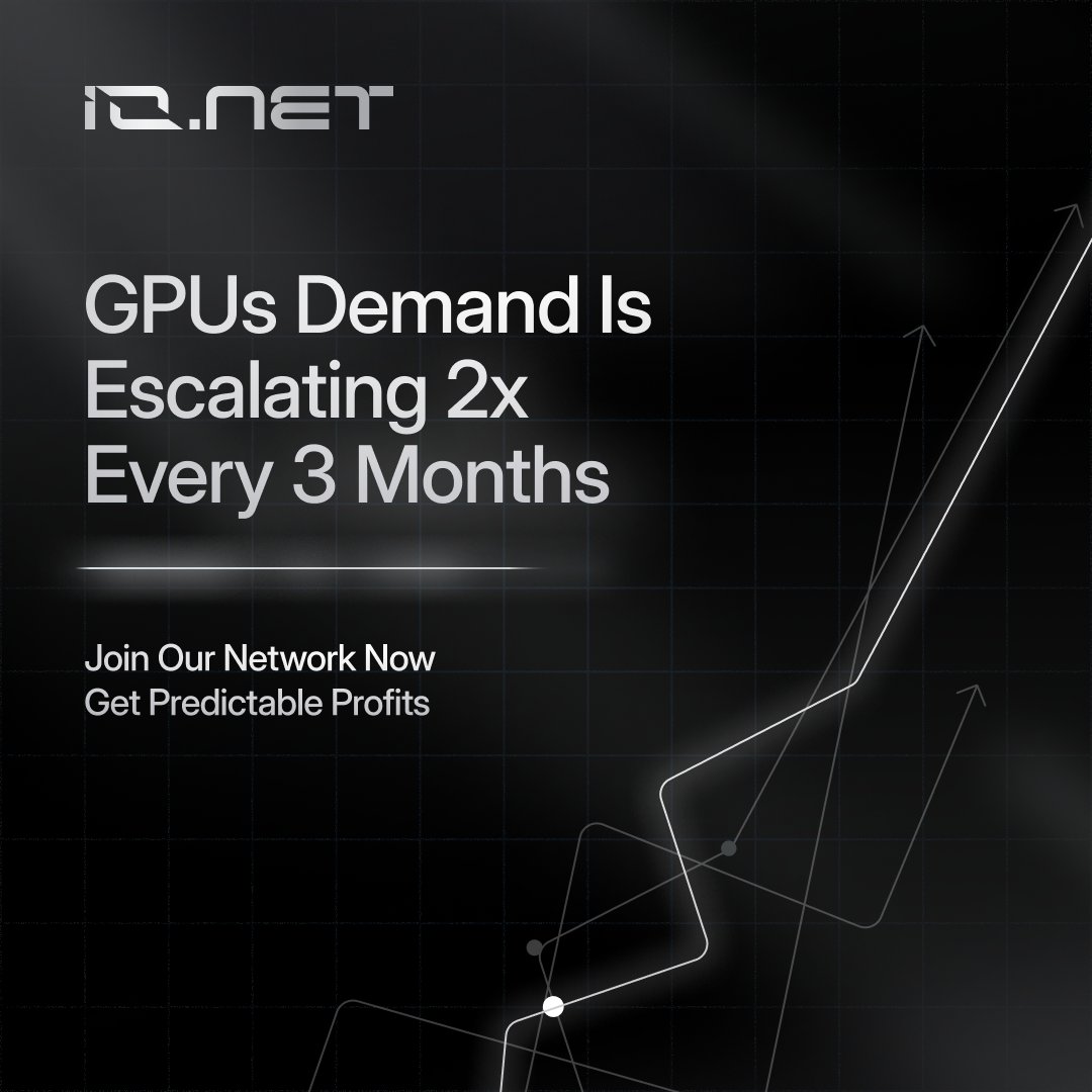 ionet's tweet photo. Accessing GPU compute is becoming increasingly expensive.

GPUs are used to power AI and ML workloads – as AI innovation persists, the ability to access GPUs becomes much more expensive.

This issue continues to prevail as GPU supply stays at a 2-3x shortfall against demand.

@ionet_official is fixing this by clustering GPUs that are geographically distributed across various locations into a DePIN.

By doing this, @ionet_official can offer on-demand GPU compute at the scale necessary to provide capacity to AI startups at 90% cheaper.