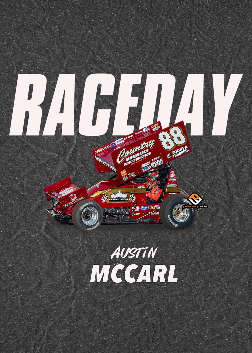 We’re back at it 𝐀𝐆𝐀𝐈𝐍! Tonight @AustinMcCarl88 and the team will battle the @WorldofOutlaws at @TheHistoricBird in Muskogee, OK! 📺 @dirtvision ✍🏻 @Petersen_Media