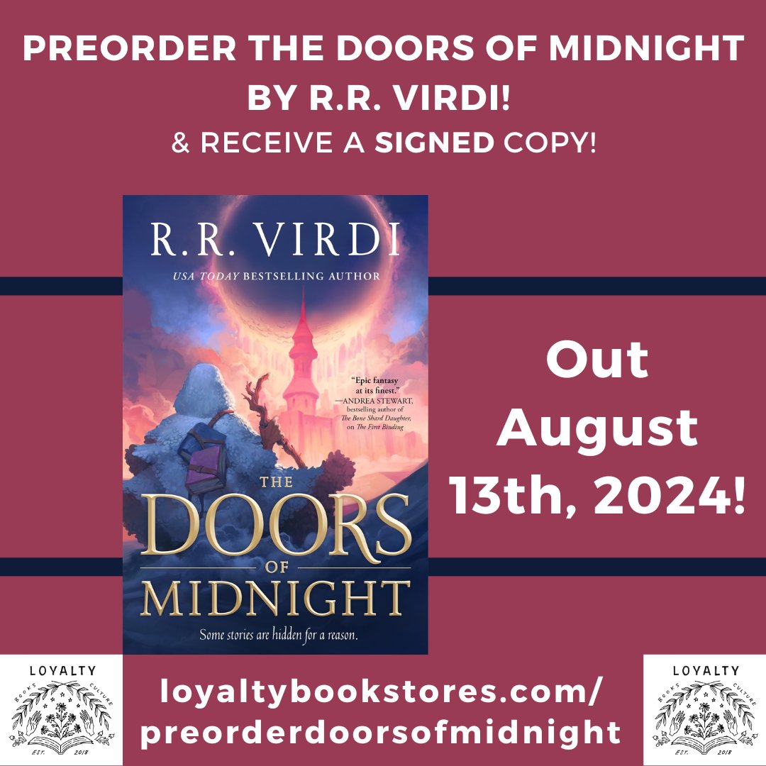 And, here it is!: The pre-order link for everyone in the states who wants to grab a signed copy of The Doors of Midnight. If you'd be kind enough to reshare, rt, w.e., I'd really appreciate it. Thank you so much as always to independent book-- loyaltybookstores.com/preorderdoorso…