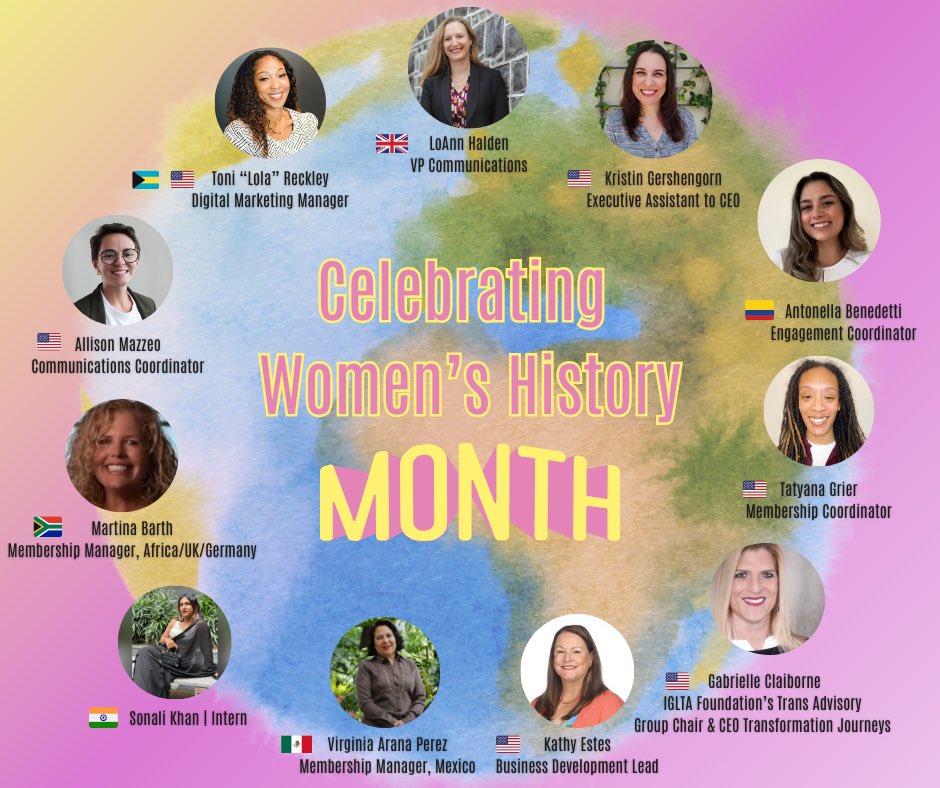 As we close out Women's History Month, we'd like to take a moment to highlight the women of IGLTA! 🩷 They are a collective of diverse and dedicated women from 7 different countries committed to creating safe and welcoming travel experiences for LGBTQ+ travelers worldwide. 🗺️