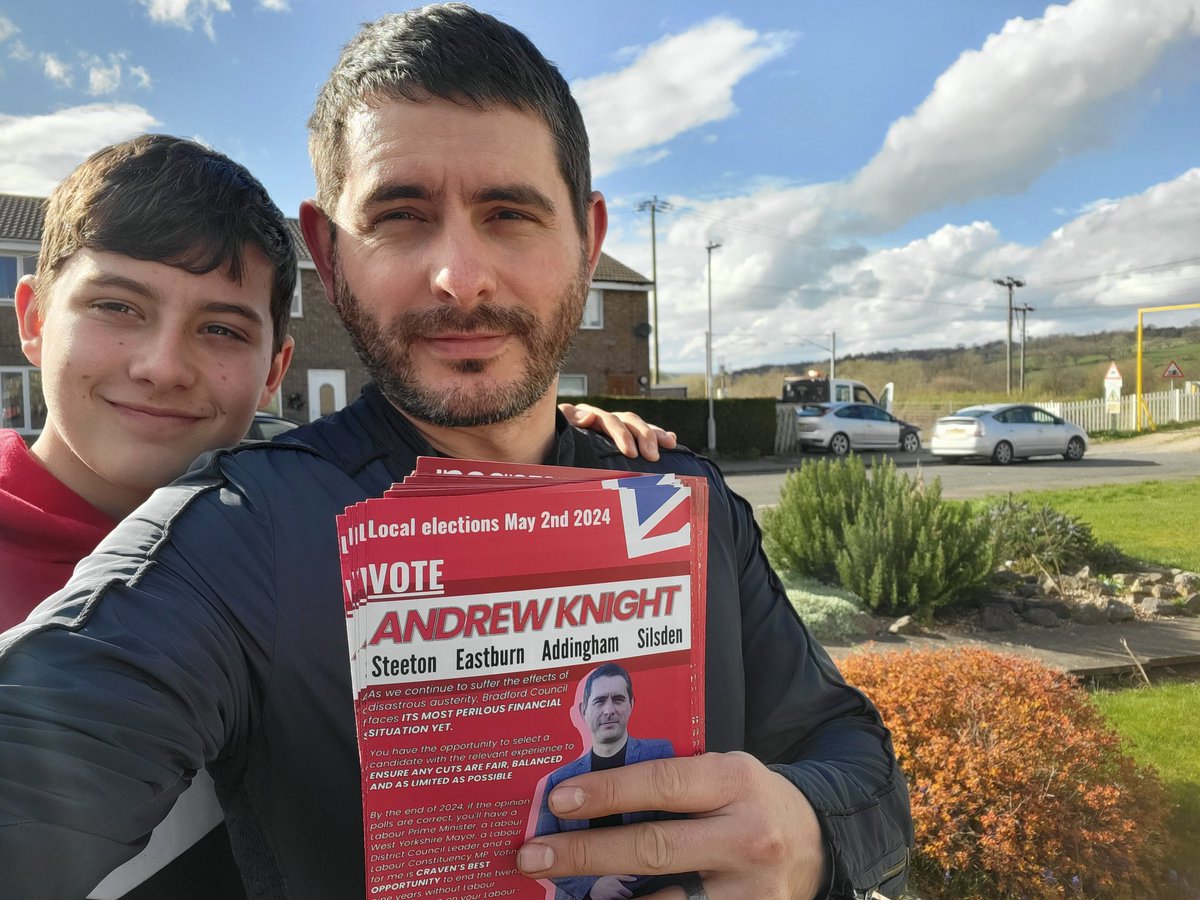 1,400 leaflets delivered and some quality time with my teenage son. Wonderful day.