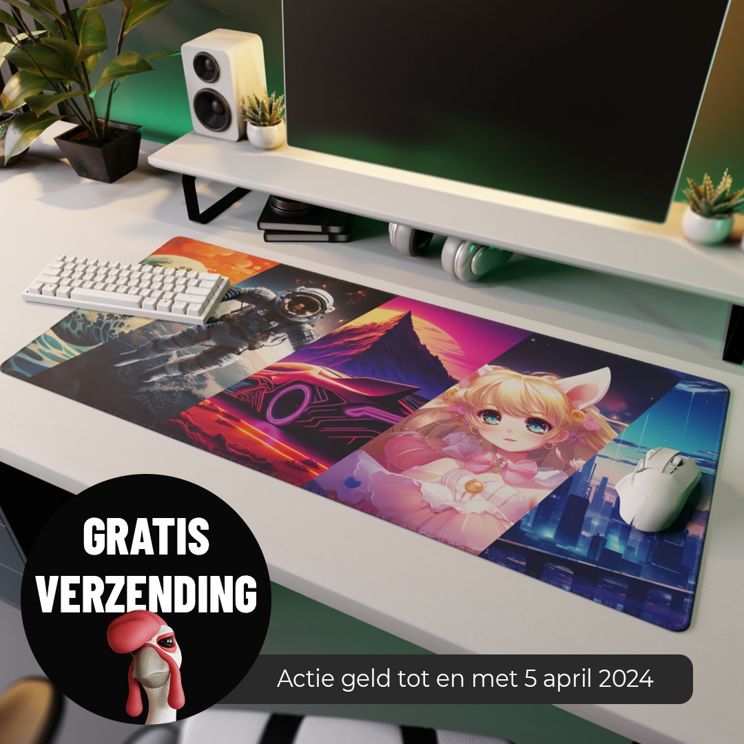 Nu GRATIS verzending op alle muismatten t/m 5 april! 🐣 #levely #muismat #custommuismat #setup #bureau #nlgaming