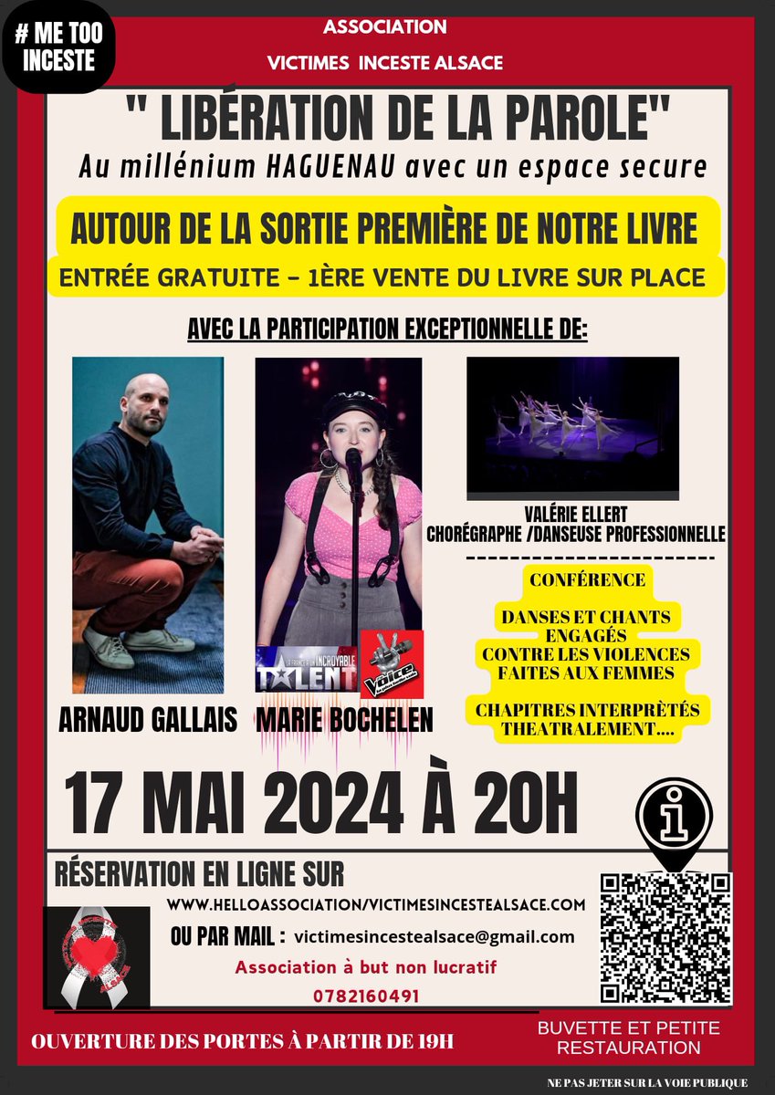 LeInceste's tweet photo. Un événement à ne pas rater !
#inceste #soutienciivise @SoutienCiivise #Alsace https://t.co/2eWlrEb12b