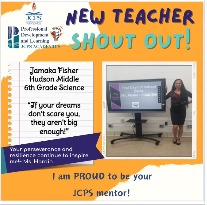 Congratulations on your first year! Your JCPS mentor and the PDL team are proud of you! #WeareJCPS #jcpspdl