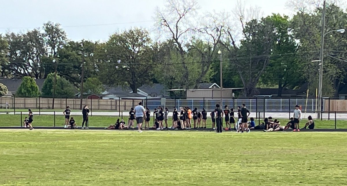 Good to see 60+ at track practice on a non school day at Haltom Middle. #TigersWork #AthletesRun #FutureBuffalos
