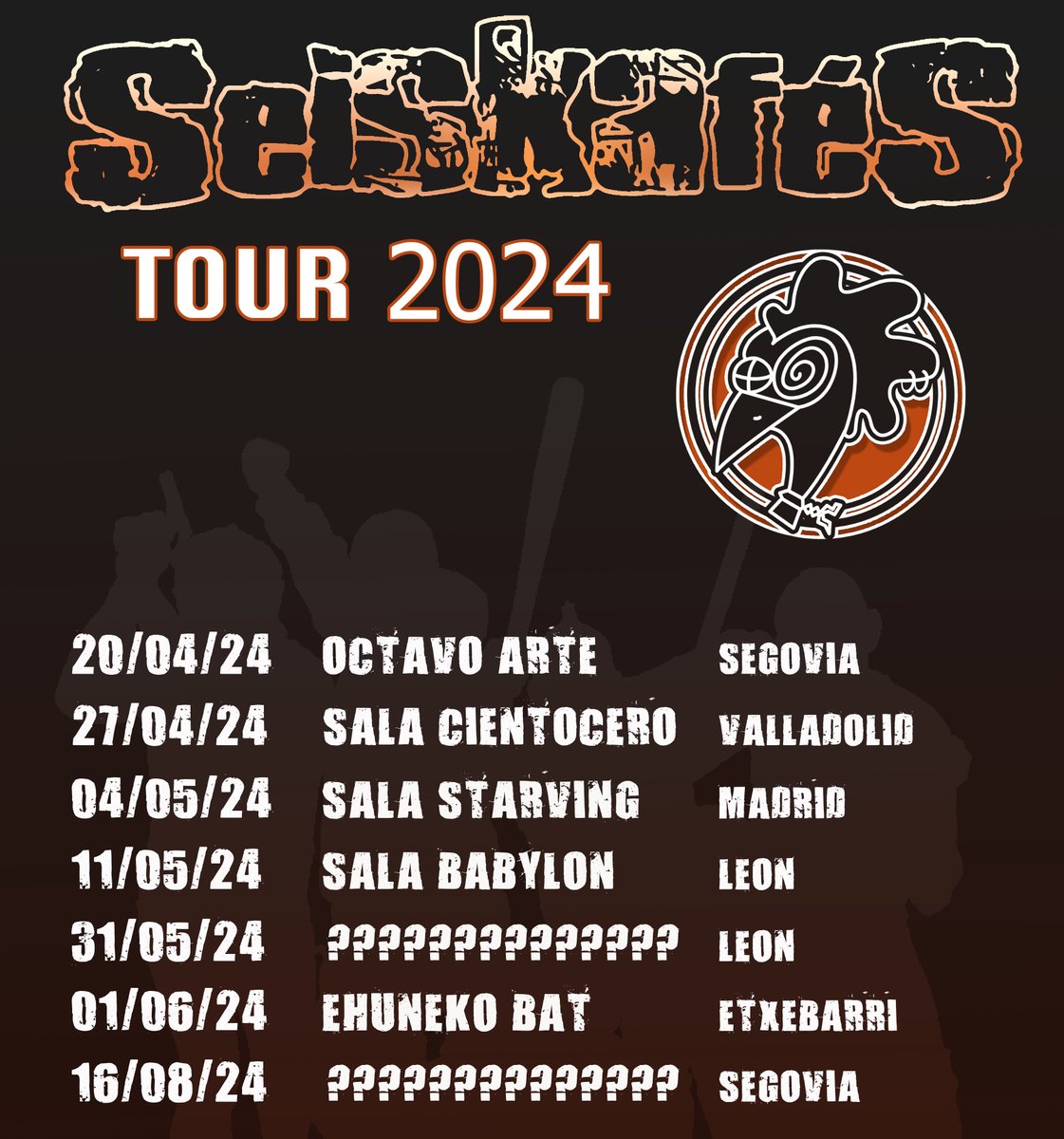 Ya no queda nada!!! Que ganazas tenemos de arrancar la temporada!!
SeiSKAféS on the road!!

Contratación: 
📧 seiskafesoficial@gmail.com
☎️ +34 648 739 434 

#seiskafes #ska #tour #gira #valladolid #punkcela #music #música #musicfestival #festivales #skapunk #punkrock #alagreska