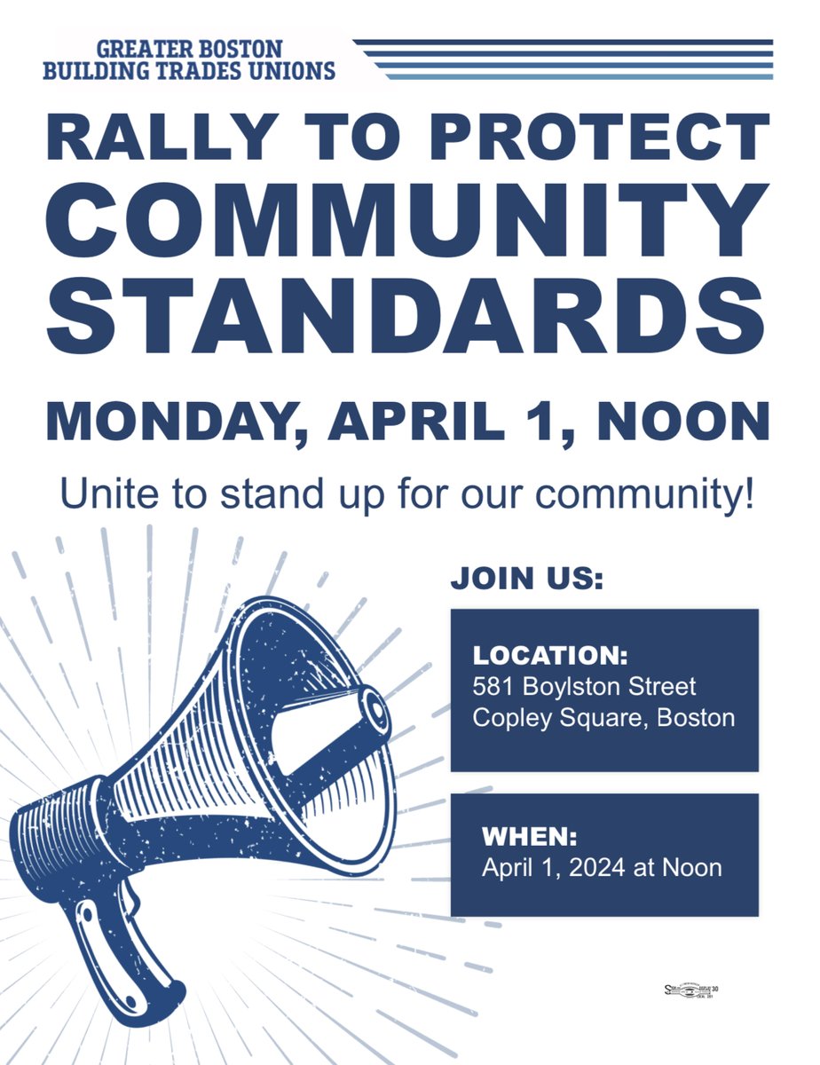 MONDAY at Noon: Join the @MetroBTC at 581 Boylston St. for a Rally to Protect Community Standards