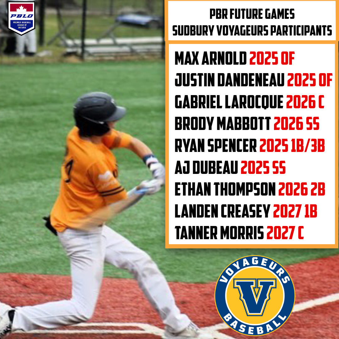 Premier Baseball League of Ontario (@thepblo) on Twitter photo The <a href="/voyageursPBLO/">Sudbury Voyageurs</a> have a ton of amazing players attending the upcoming PBR Future Games. Keep an eye out for them to make a serious impact!๐
#ThePBLO | #FutureGames The <a href="/voyageursPBLO/">Sudbury Voyageurs</a> have a ton of amazing players attending the upcoming PBR Future Games. Keep an eye out for them to make a serious impact!๐
#ThePBLO | #FutureGames