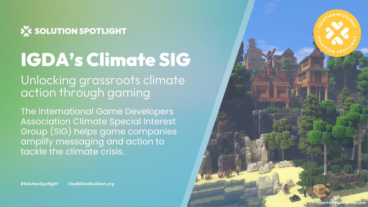 We're shining the #SolutionSpotlight on the @IGDA's Climate SIG, an inclusive community committed to advancing climate action through games—and it's co-chaired by our own Associate Director of Video Game Initiatives Shayne Hayes! bit.ly/3wFnuRd
