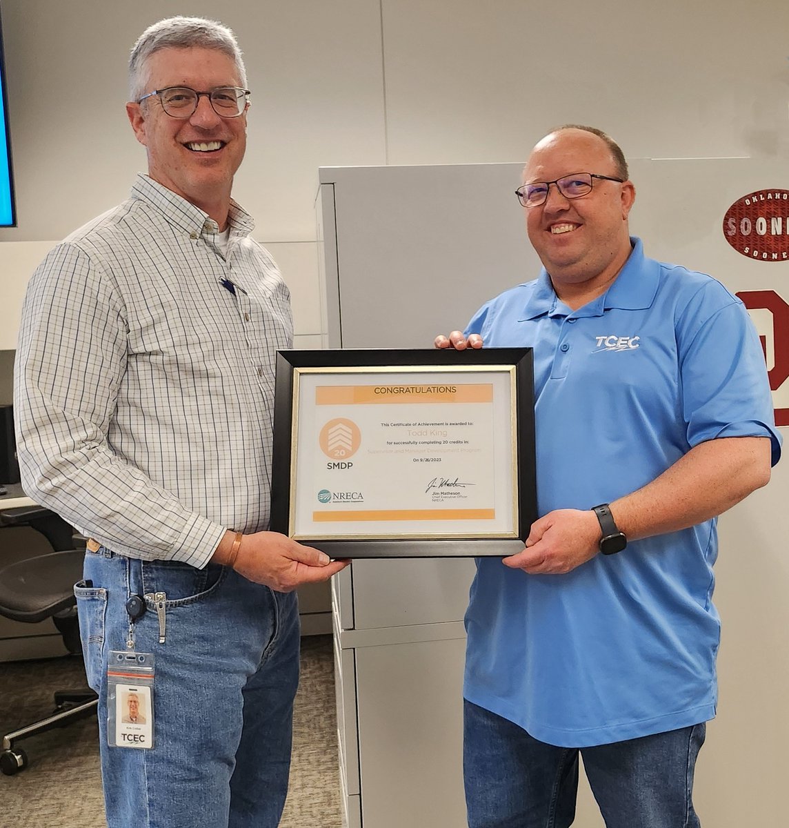 swksooner's tweet photo. I am excited to share that I have completed NRECA's Supervisors Management and Development Program (SMDP). I am grateful for the opportunity to learn and grow with my instructors and classmates through this program! https://t.co/fiCuX8t9KG