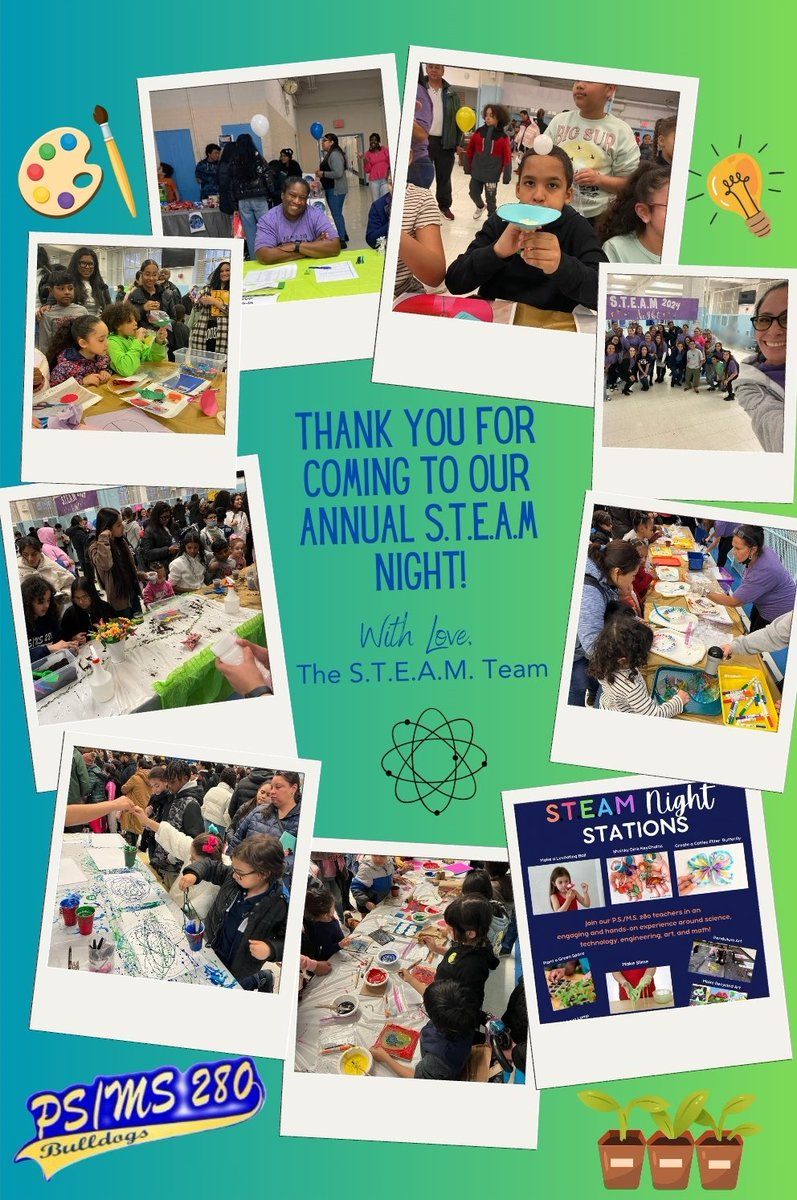 Thank you to all the families who joined @psms280x annual S.T.E.A.M. Night. We hope you enjoyed the hands-on activities with your children. #STEM #FamilyFun @CSD10Bronx