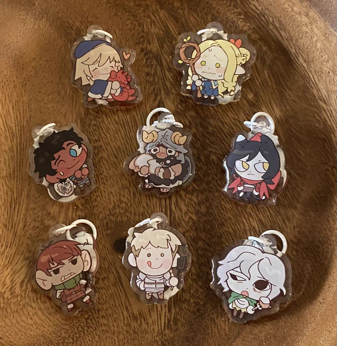 one week left of preorders for my dungeon meshi charms! 🔗⬇️ 