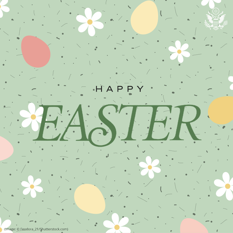 Happy Easter! May your holiday be full of hope, joy, and renewal.