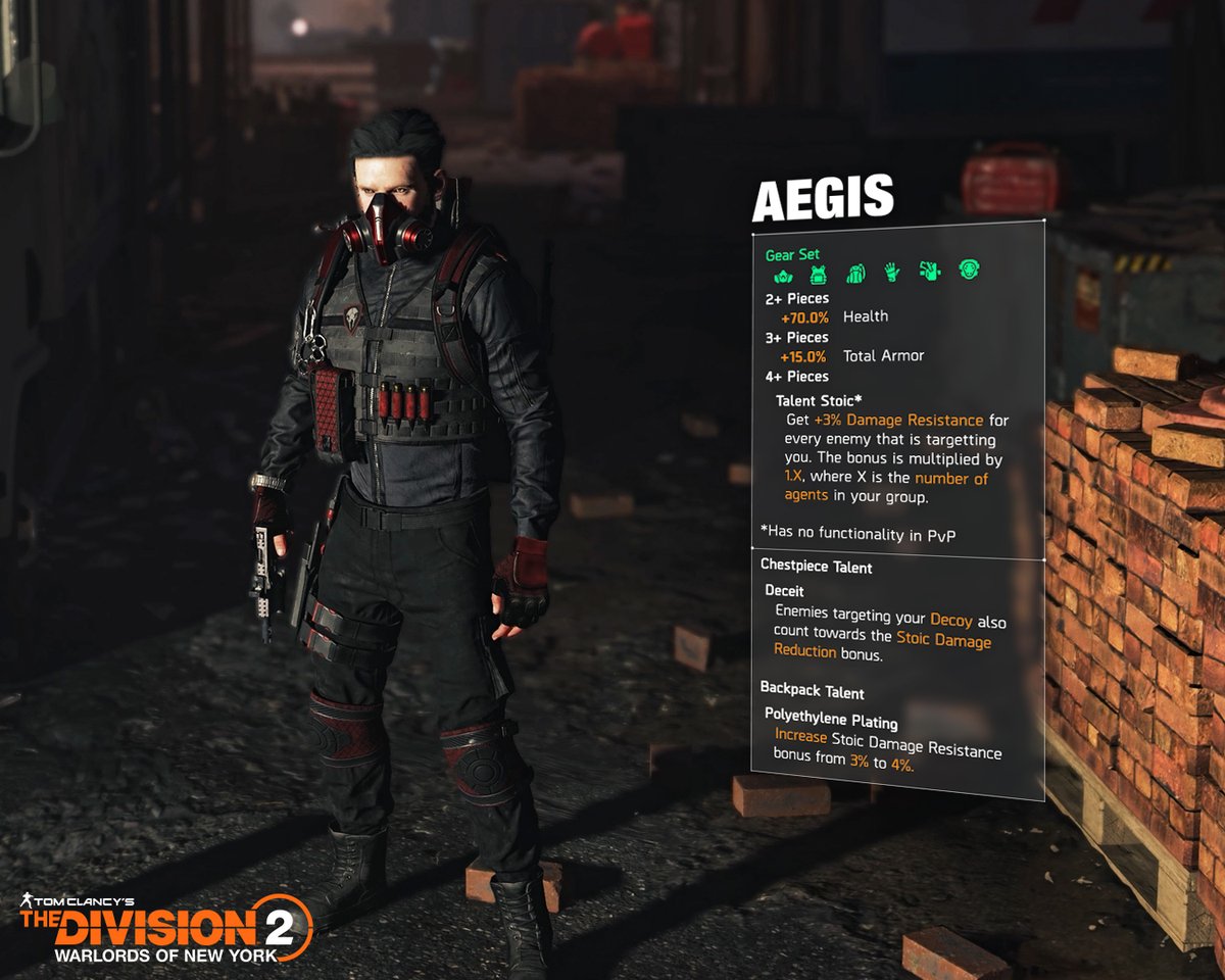 Who said being the target was a bad thing? With Aegis Gear Set, every eye on you makes you tougher 👀➡💪 #TheDivision2