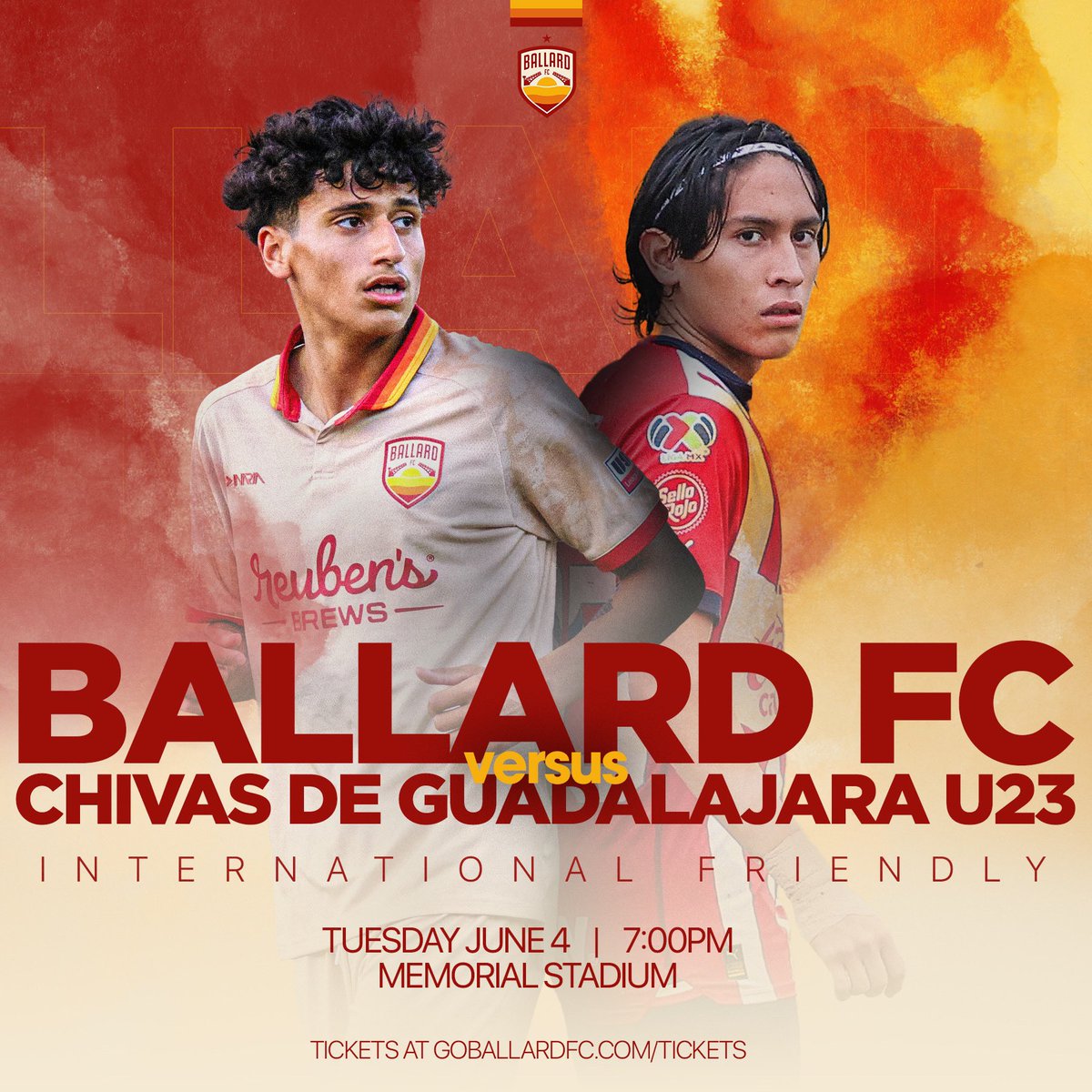 ¡Batellón de Campeones! We’re excited to announce we will be playing @Chivas U23 in a friendly match at Memorial Stadium on June 4th at 7:00PM! The champions of @USLLeagueTwo versus the champions of @LigaBBVAMX Apertura U23 🔥 🎟️: bit.ly/BFCvsCHIVAS