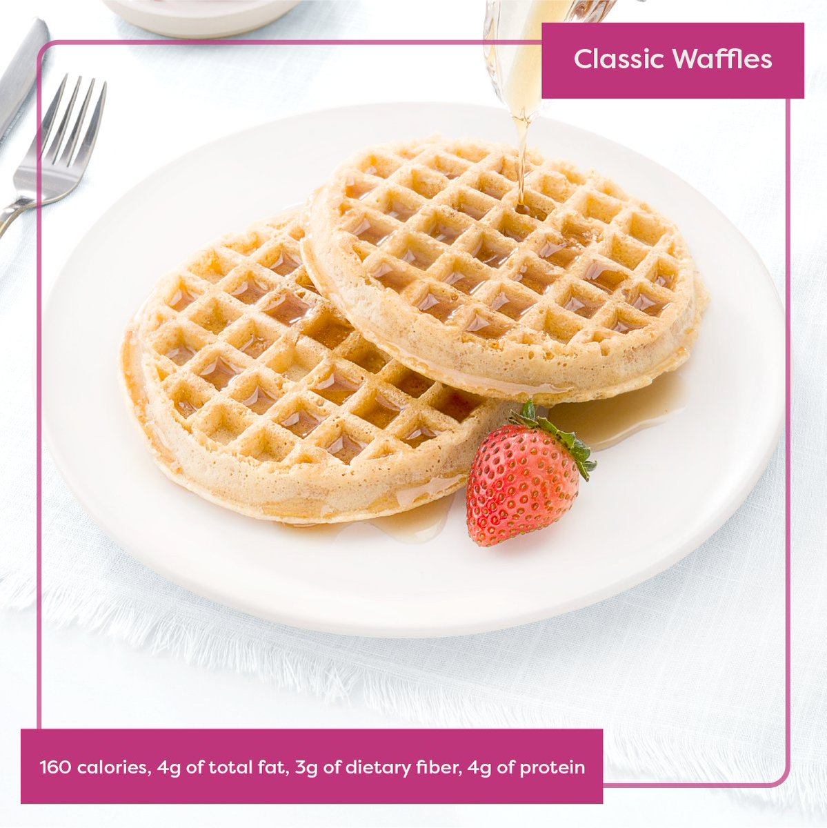 We love a good nostalgia meal! Our Classic Waffles will bring you back to your favorite childhood breakfast. 🧇