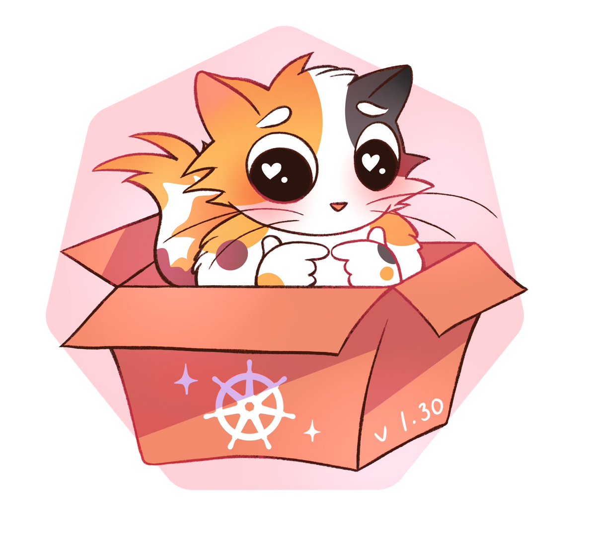 Fun fact! The Kubernetes v1.30: Uwubernetes logo is my cat, Espresso. She's 21 years old!