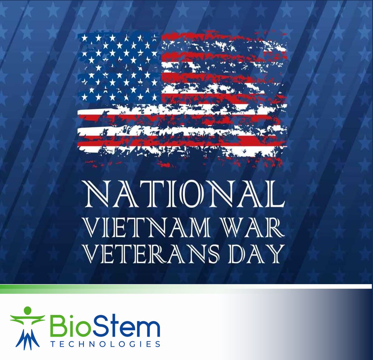 BSEM_Tech's tweet photo. BioStem Technologies honors all veterans who served on active duty in the U.S. Armed Forces at any time from November 1, 1955 to May 15, 1975.  $BSEM #BioStem #BioStemTechnologies #AdvancedWoundCare #Biotech

Visit https://t.co/L8lSDjgDpD to learn more about us! https://t.co/2zGyodLaMx