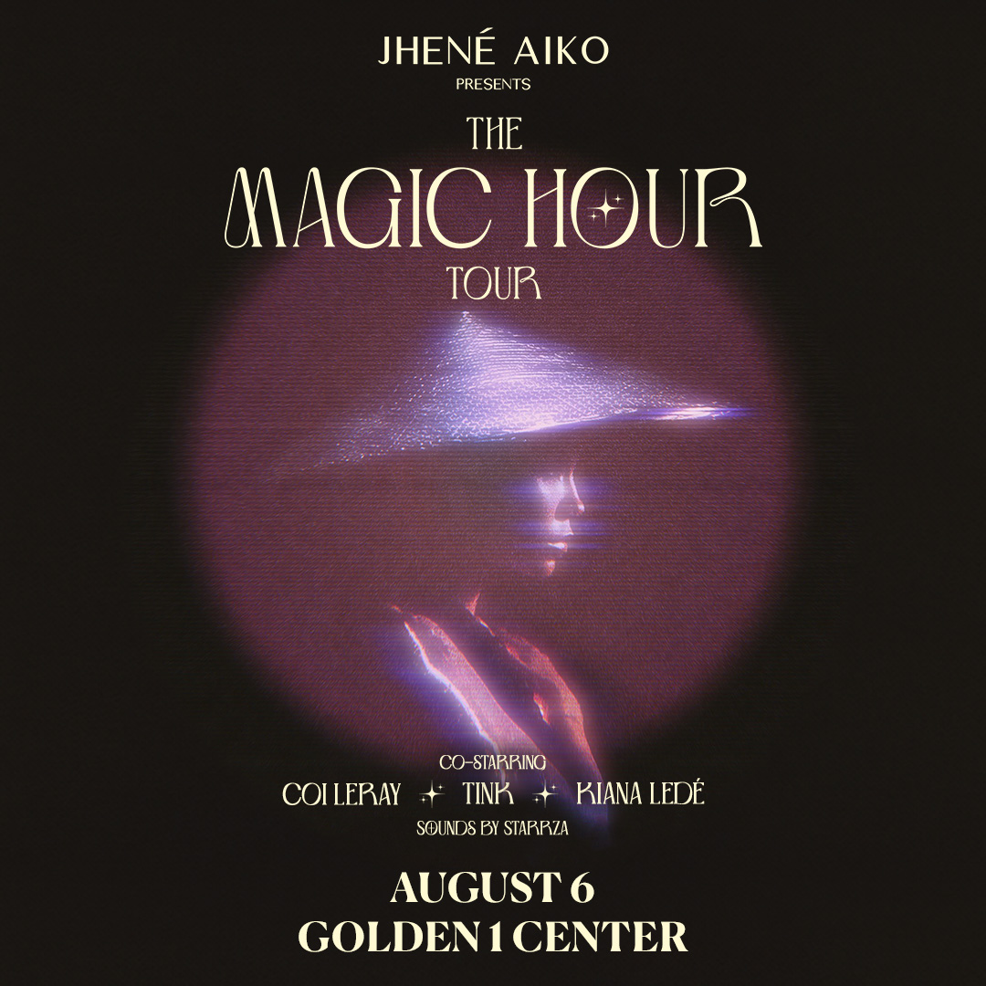 The Magic Hour Tour ✨ is on its way to Sacramento! Come vibe with Jhene Aiko at Golden 1 Center on August 6 with Coi Leray, Tink, UMI and Kiana Ledé.     Tickets on sale now: ticketmaster.com/event/1C006074…