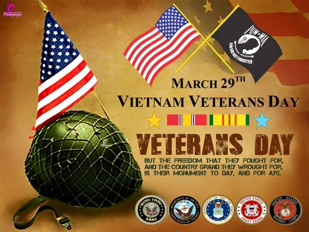 Today is National Vietnam War Veterans Day. Thank a veteran from that war, if you know them. Many of you might have lost a loved one from the war.
#NationalVietnamWarVeteransDay #Veterans #ThankAVeteran