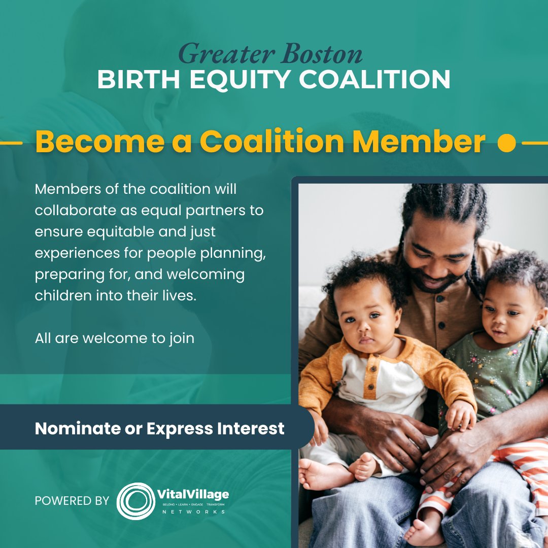 Join the coalition in our mission to build community power to achieve equity and justice for all birthing families. We are seeking general members, and all are welcome! Complete the form to express interest or to nominate someone who would be a good fit: cutt.ly/twMonNlo