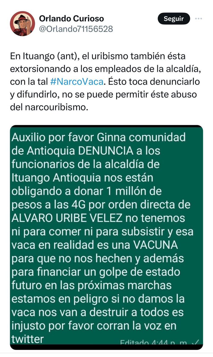HELIODOPTERO's tweet image. Lo que el ELN y los parcos llaman “vacuna” en el uribismo se conoce como “vaki”.