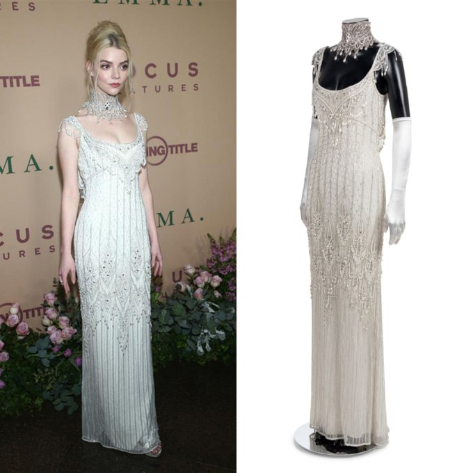 American fashion designer and costumier Bob Mackie was born #OnThisDay in 1939. Actress Anya Taylor-Joy wore this vintage beaded Bob Mackie wedding dress and rhinestone choker, dating from the 1990s to the LA premiere of Emma in 2020. Sold
<a href="/HindmanAuctions/">Hindman Auctions</a>
#fashiondesigner #dress