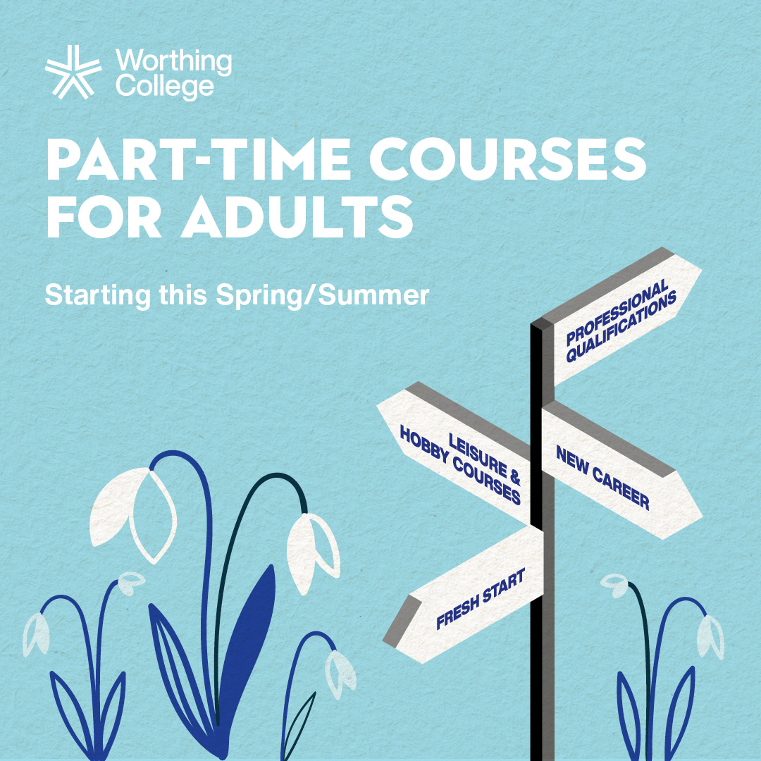 Spring into learning with a part-time course for adults! Upskill in your career, gain a qualification or simply try something new with one of our leisure and hobby courses. Find out more: orlo.uk/sfQ1Y #MadeAtWorthing