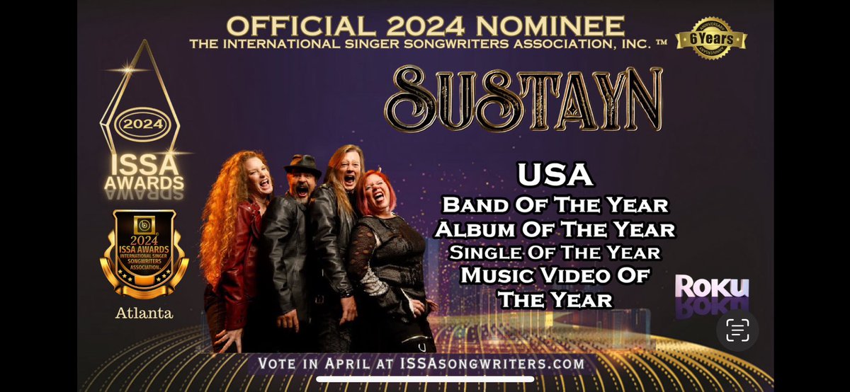We have an upcoming daily vote opportunity to help us win some artist categories and would love your help! We will send out the Links in April 1 for voting to begin! Thank you to all of our fans and would love your support with this! Stay tuned!