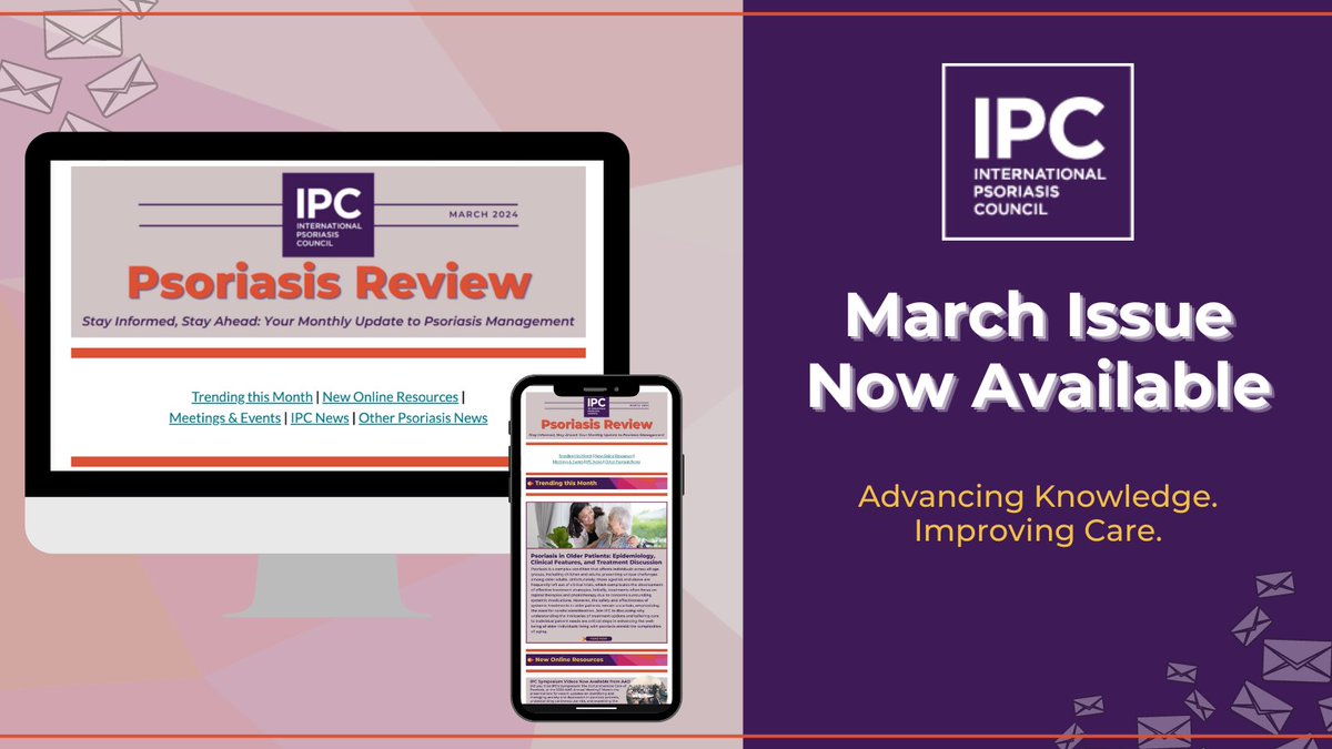 IpcPs's tweet photo. π’ The March edition of the #IPCPsoriasisReview is here! Join over 12,000 #dermatologists and psoriasis enthusiasts in reading the latest issue! Learn what's new with IPC and stay updated on all things #psoriasis.
https://t.co/D7Sm8EHLwp
#PsoriasisEducation #IPCNews https://t.co/Gf7LA9n0Ne