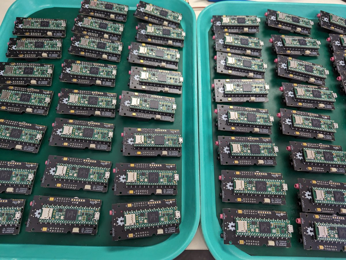 Tympanorg's tweet image. The brand new Tympan Ref F is in the testing and packaging stages! Featuring Adafruit bootloaded nRF52840. Releasing and offering at tympan.org very sooooon! #openhardware #teensy #arduino #adafruit #hearingaid #hearing #health