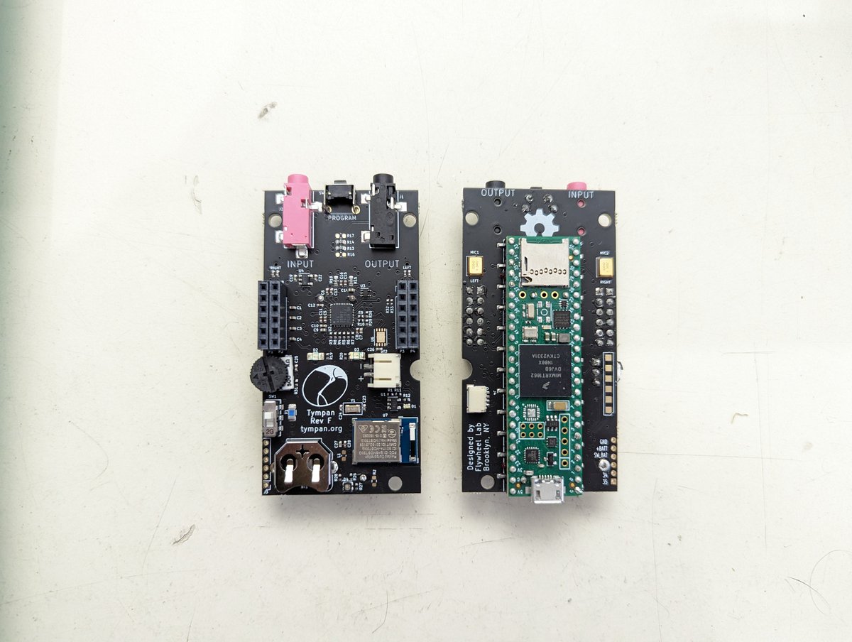 Tympanorg's tweet image. The brand new Tympan Ref F is in the testing and packaging stages! Featuring Adafruit bootloaded nRF52840. Releasing and offering at tympan.org very sooooon! #openhardware #teensy #arduino #adafruit #hearingaid #hearing #health