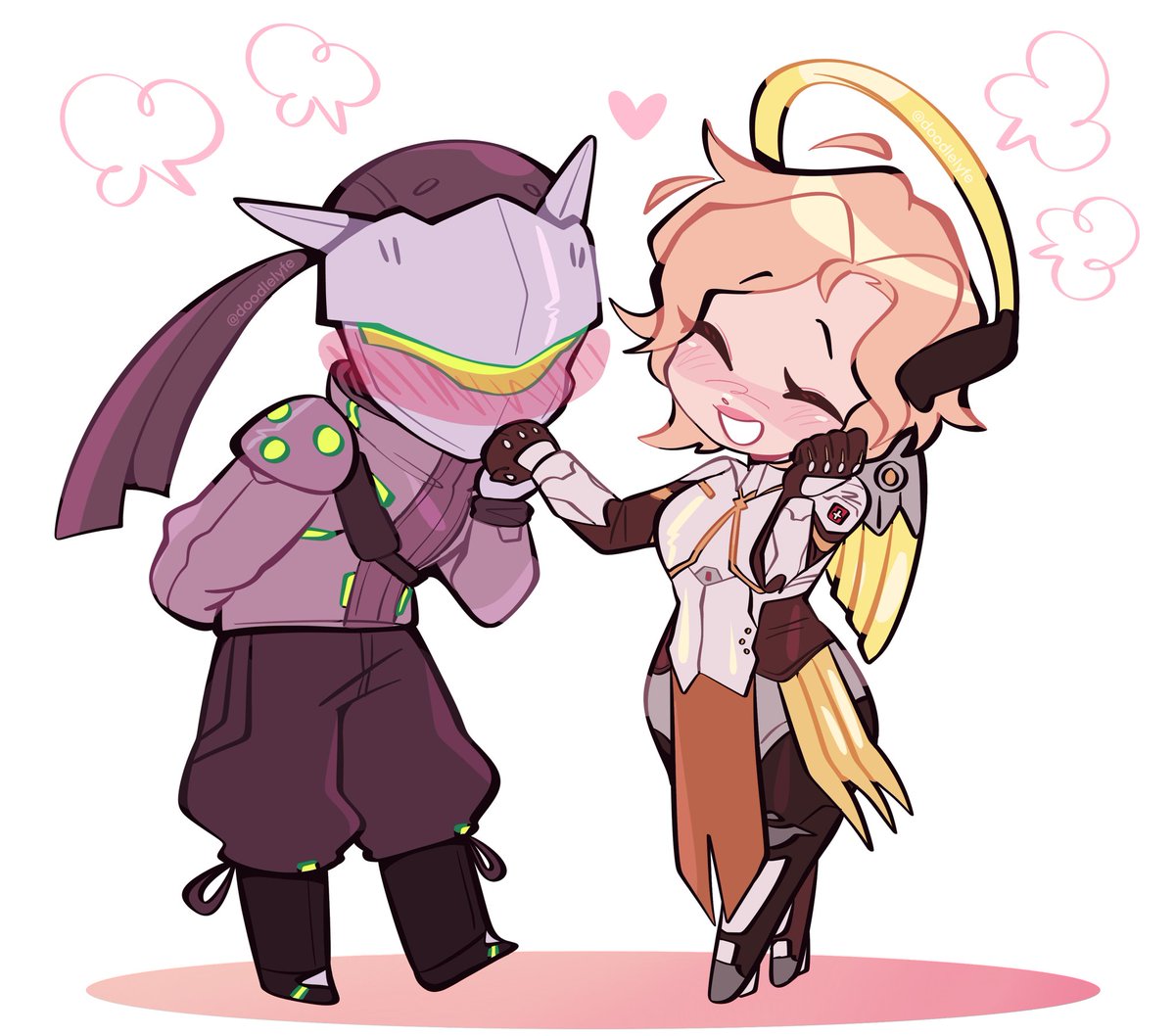 I LOVE THEM SO MUCH 😭😭😭 #overwatch #overwatch2 #gency #mercy #genji