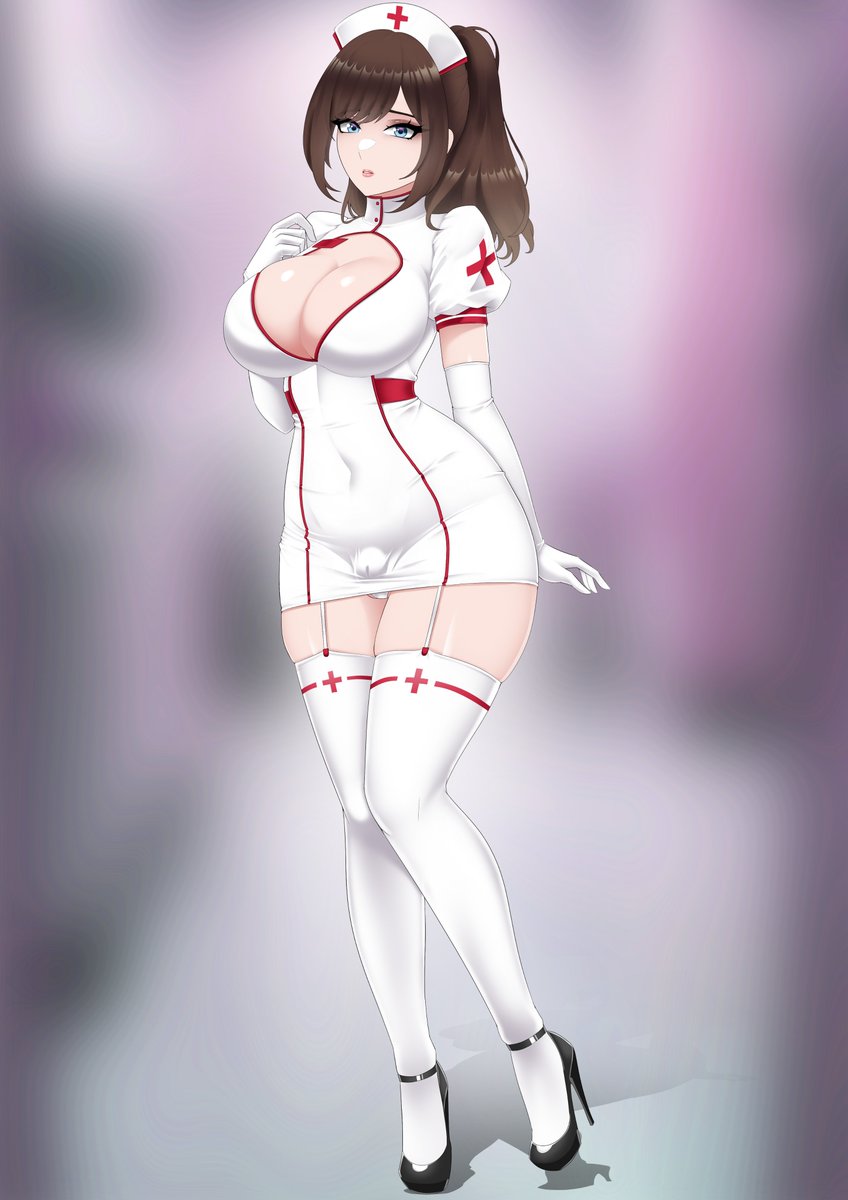 Bimbo Nurse Maisie! supprise!!! MORE Maisie art! this time Maisie is sportting a nurse unifrom style diffrenet from the dollhouse nurse staff. still hot though XD and very... very tight!