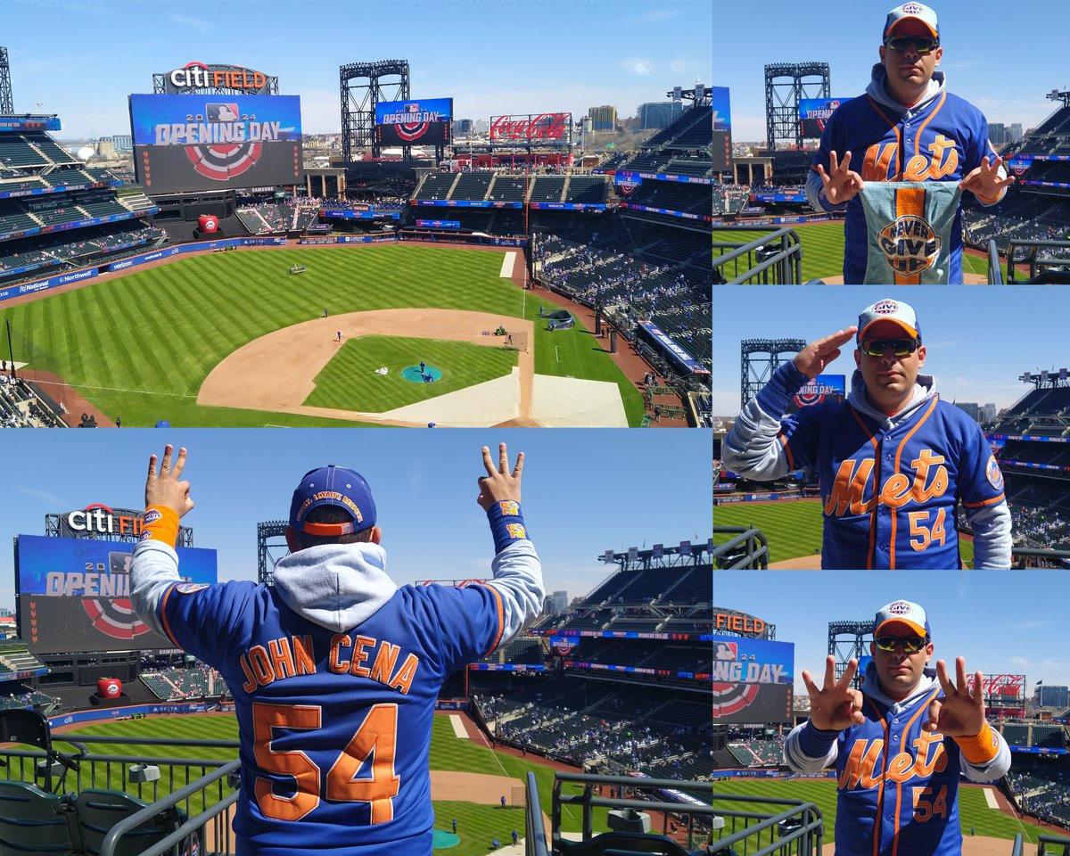 HAPPY METS OPENING DAY 2024! Beautiful weather for the 2024 Mets Season Opener. Feels good to be home, LETS GO METS!

#johncenametsjersey #openingday #LGM #hustleloyaltyrespect👌👌 #nevergiveup #metsfansunited #webleedorangeandblue🔶🔷 #LFGM #CitiField #nymetsbaseball #letsgomets