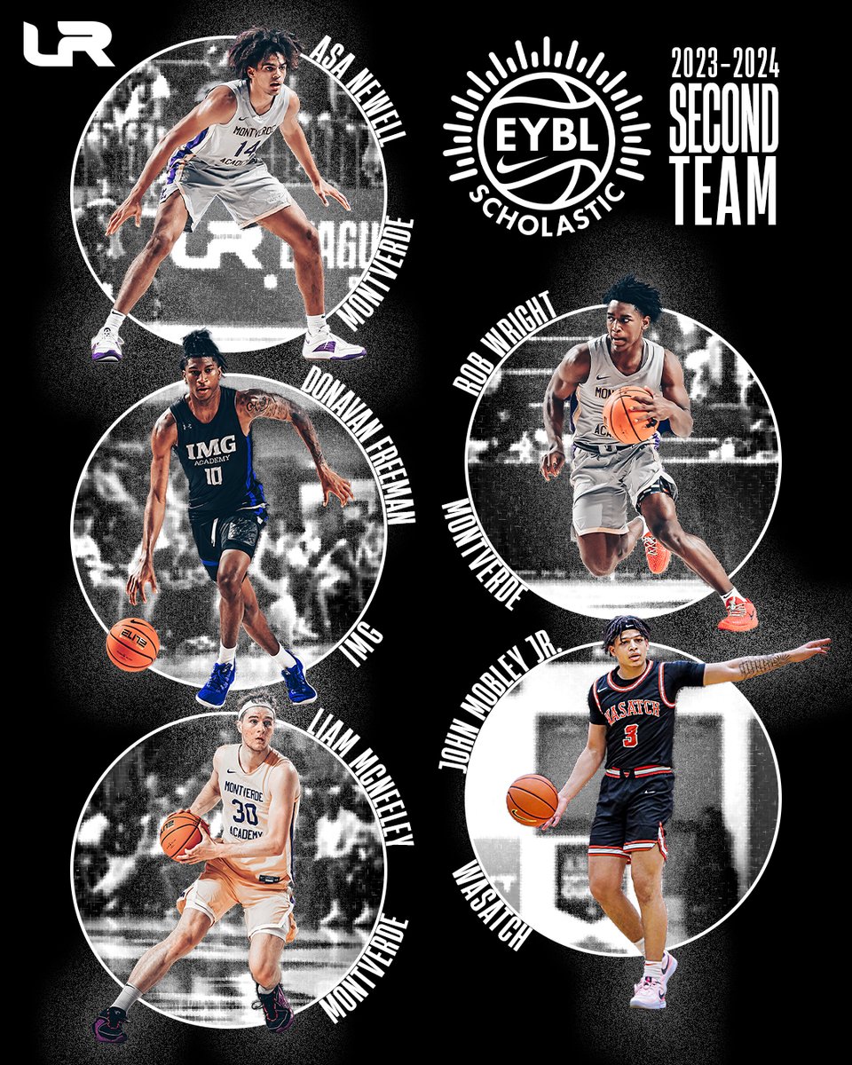 Your 2023-2024 EYBL Scholastic Second Team 🫡 @NewellAsa @donavanfreeman @robertwr1ght @liammcneeley30 @JohnPaulMobley1