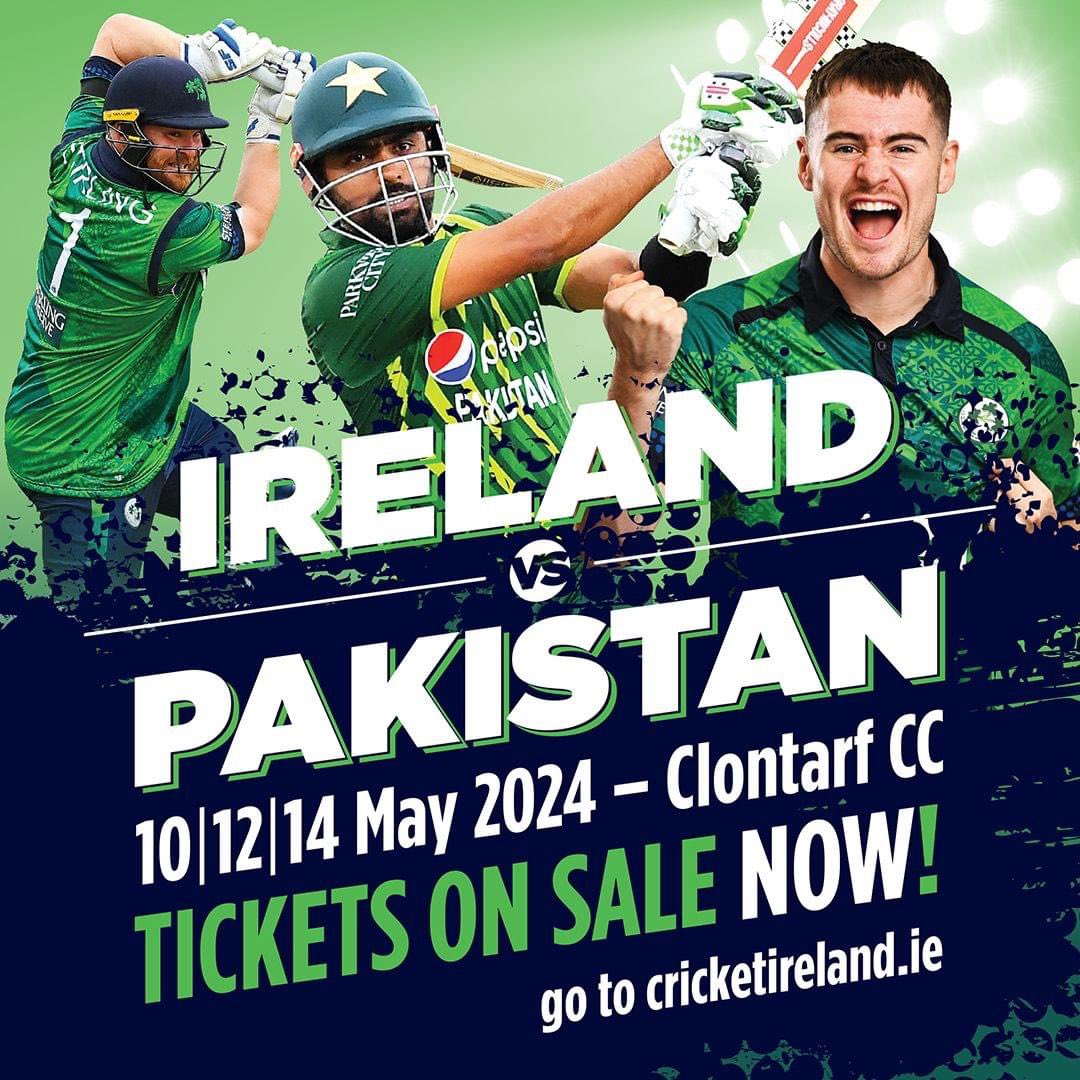 Tickets selling fast here. Get in quick to get in!! 🎫 TICKETS ON SALE! 🎫 Tickets for Ireland v Pakistan have just gone live on cricketireland.ie Buy here: buff.ly/3PGIH6F #IREvPAK #BackingGreen 🏏 ☘️