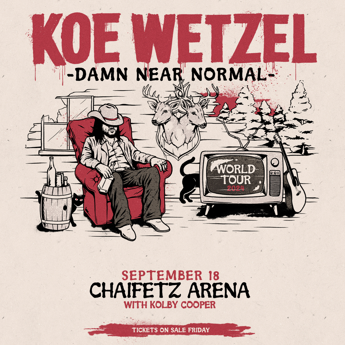 JUST ANNOUNCED 🚨 @KoeWetzel is taking the Damn Near Normal Tour to Chaifetz Arena on September 18. Tickets on sale this Friday! Don’t miss a wild night to remember 🔥🎸