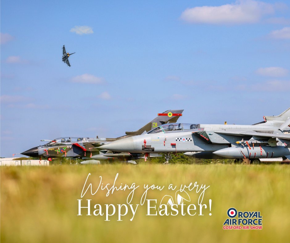 Wishing you a very Happy Easter! - From the RAF Cosford Air Show team 💐🐣 #Cosford24 #RAFCosfordAirShow