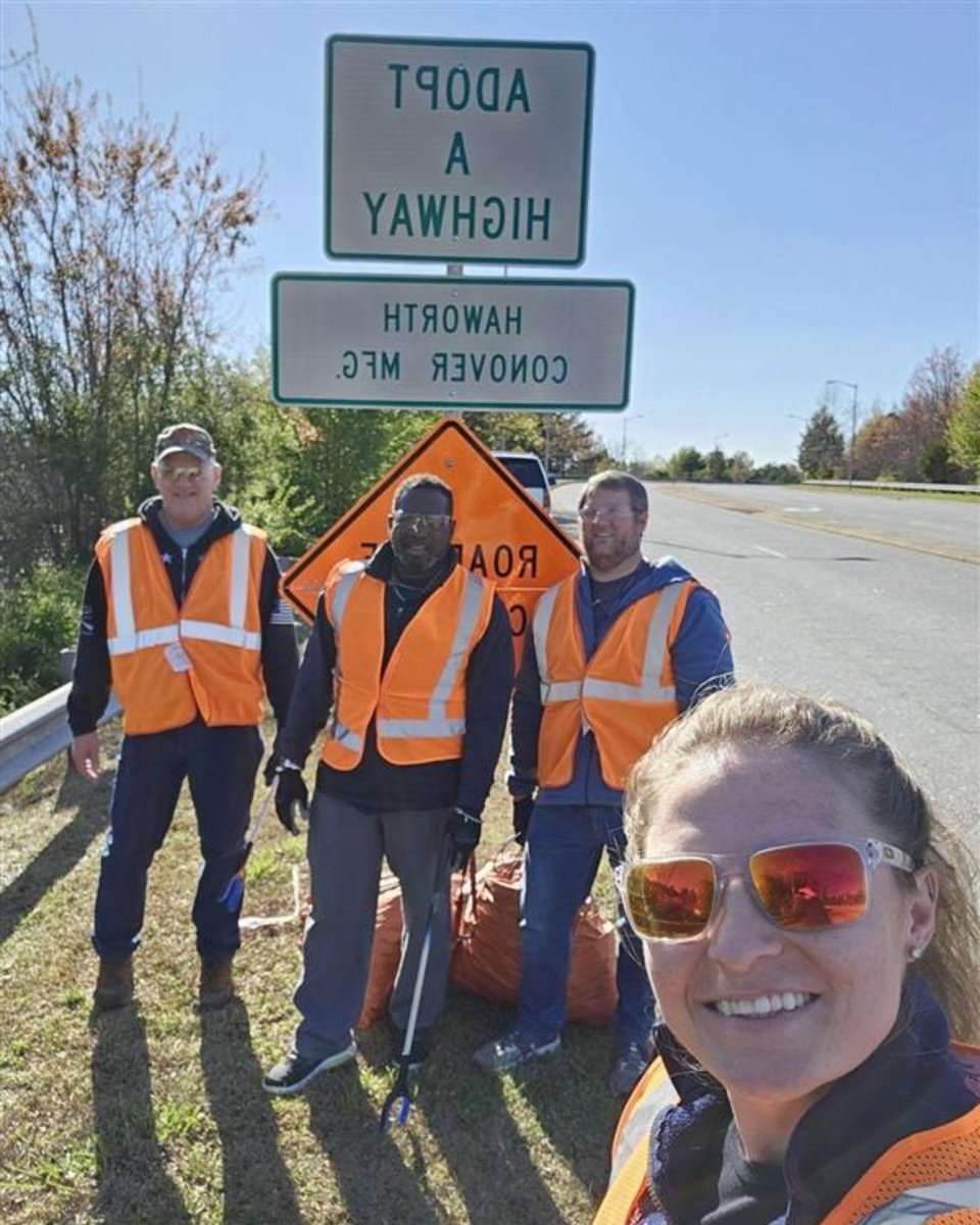 Several members from our Conover, NC location spent the morning enjoying the sunshine and fresh air while cleaning up their adopted stretch of highway. Thanks for taking care of our environment and keeping our community looking great! #HaworthHelps #adoptahighway #Conover