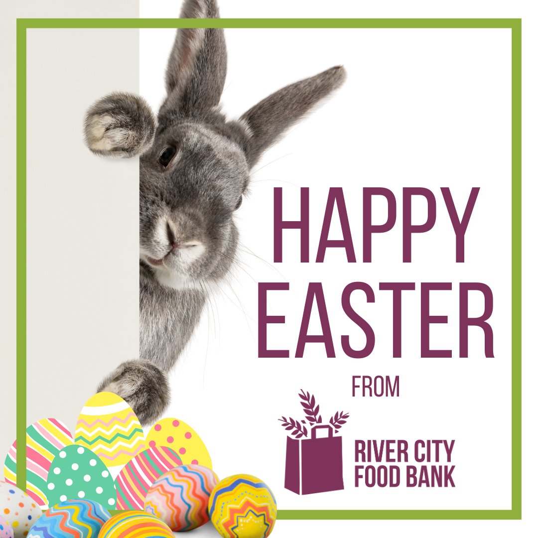 🌷 Happy Easter from River City Food Bank! 🐣

May your day be filled with love, laughter, and cherished moments with loved ones. Thank you for your support in making a difference in our community. 🌼 #HappyEaster #SpreadKindness