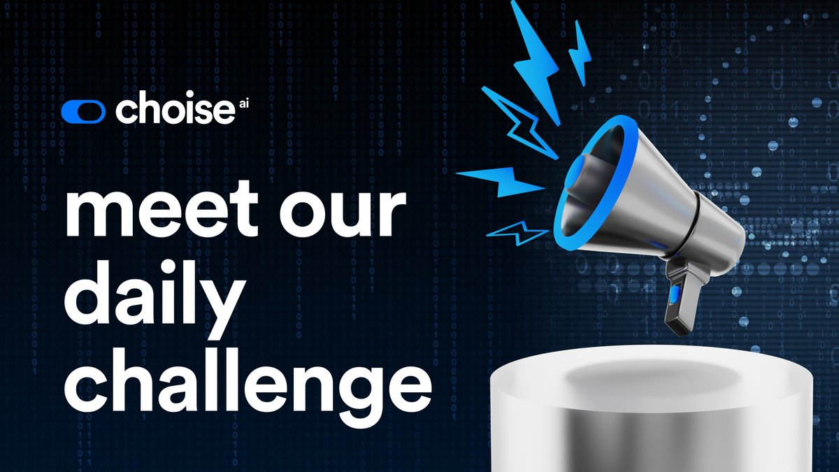 Excited to announce our new Daily Challenge activity!

Get ready to claim your USDT and $CHO tokens by simply completing easy tasks on Discord! Let's grow our community together! 🎉

Find more deets on our Discord!
🔗discord.gg/choiseai