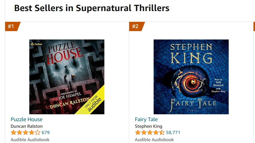 SPREAD THE WORD! MEGA SALE! The audio version of Puzzle House BY <a href="/userbits/">Duncan Ralston</a>  is now on sale via @PodiumAudio  and <a href="/audible/">Mark Kelso</a> for only $1.99 for the day! And it's already topping the charts!!! myBook.to/Puzzle

6 Strangers. 6 Puzzles. 6 Ways to die. 1 day to get it on SALE.