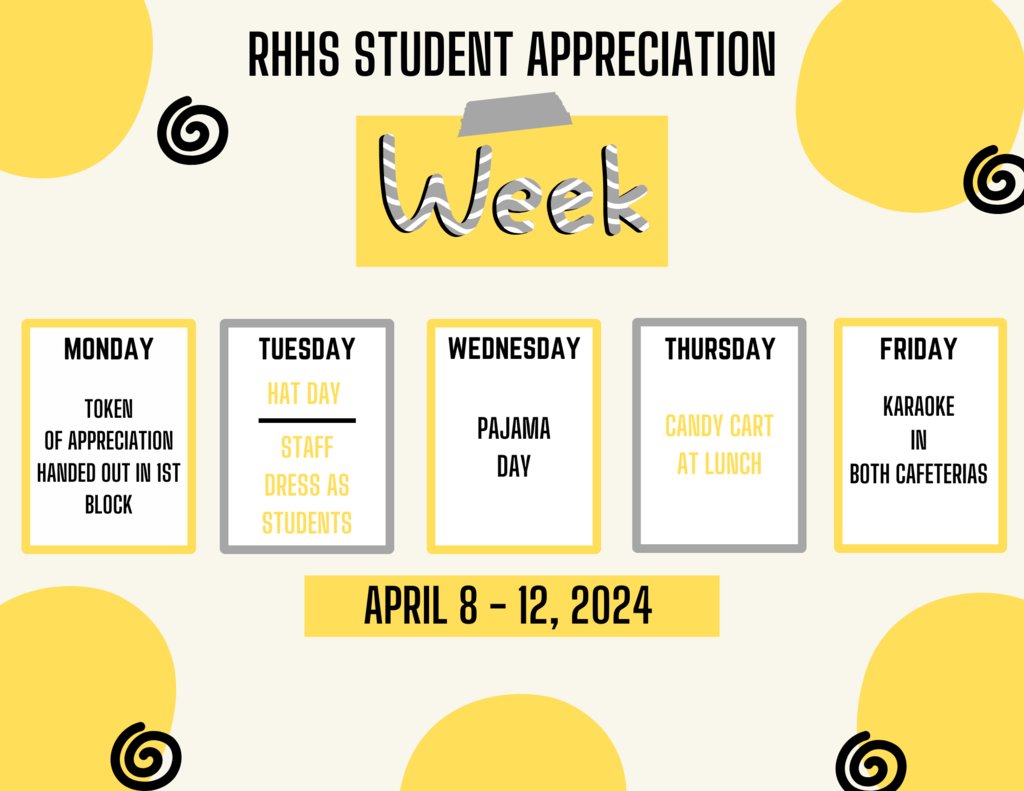 One of our favorite weeks of the year! Student Appreciation Week when we return! #ouRHouse
