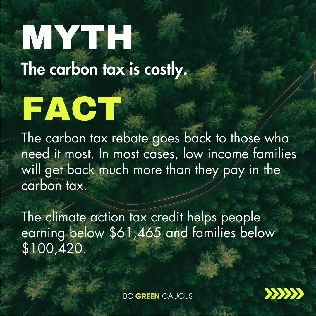 The carbon rebate also helps reduce inequality.