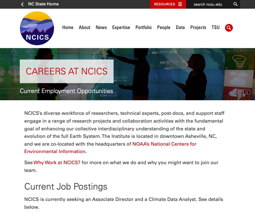 We're hiring! We are seeking an Associate Director and a Climate Data Analyst to help build and improve #climate datasets and understand the changing Earth system. We are an @NCState Institute co-located with @NOAANCEI in beautiful Asheville, NC. Job info: buff.ly/4ae2yTa