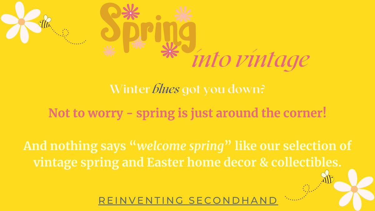 Visit our Etsy Shop and 'spring' into vintage with our 20% off sale on items $8 and over -  have gifts for Mom, Dad and Grad!

Reinventing Secondhand
Timeless treasures, vintage service.

#giftideas #etsyshop #springsale  #homedecor #VintageCollectibles

twooldsoulsinc.etsy.com