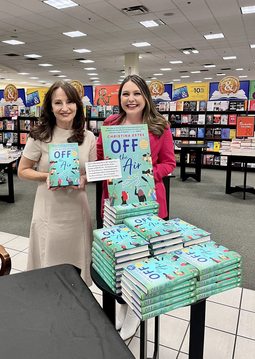 I had so much fun talking with @reporterestes at her book launch event last night for her debut novel “Off the Air.” She has a few more events this week… stop by, buy her book… or both!